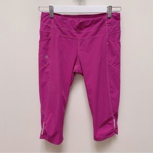Athleta Cropped Gym Pants Magenta Pink Size Small